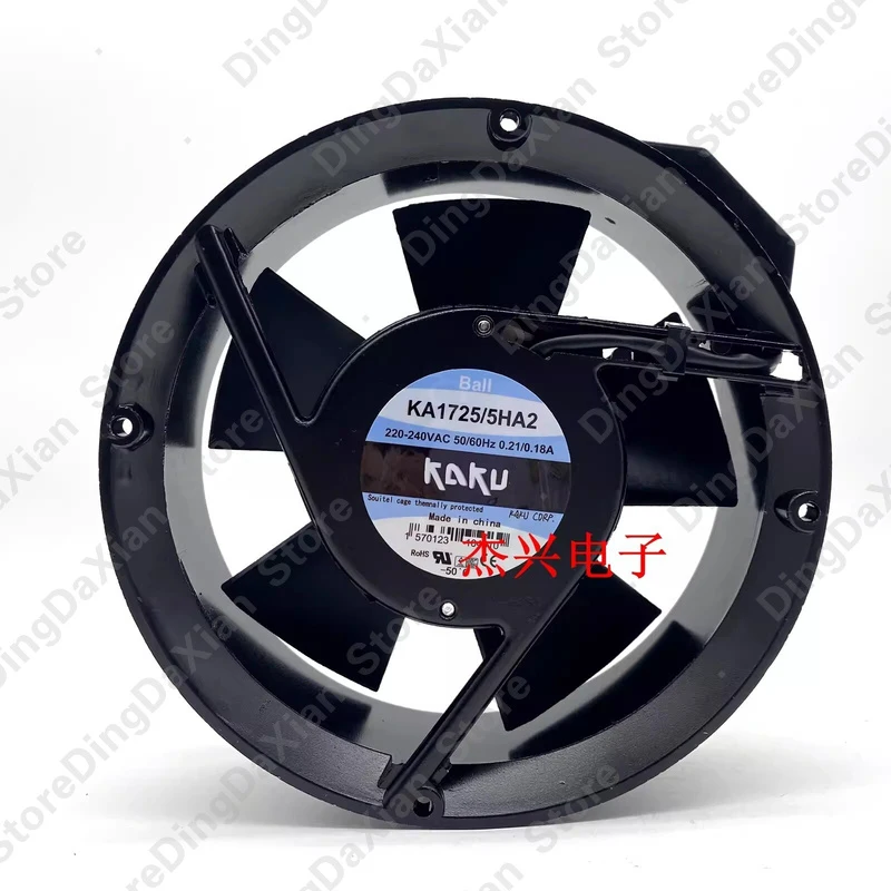 d+1PCS For KAKU KA1725/5HA2 AC220V-240V 0.21/0.18A 17CM Metal Cooling Fan
d+1PCS For KAKU KA1725/5HA2 AC220V-240V 0.21/0.18A 17CM Metal Cooling Fan