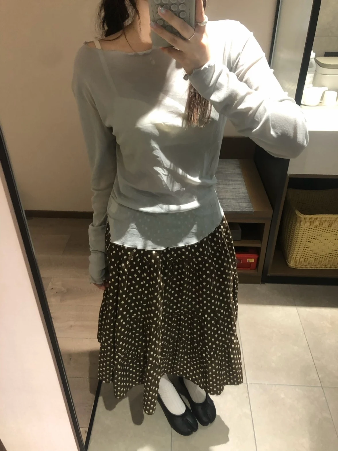 Gray Blue Base Shirt with Lace Sleeve Inner Wear Versatile Top Casual Style Long Sleeve round Neck Polyester Mesh
Gray Blue Base Shirt with Lace Sleeve Inner Wear Versatile Top Casual Style Long Sleeve round Neck Polyester Mesh