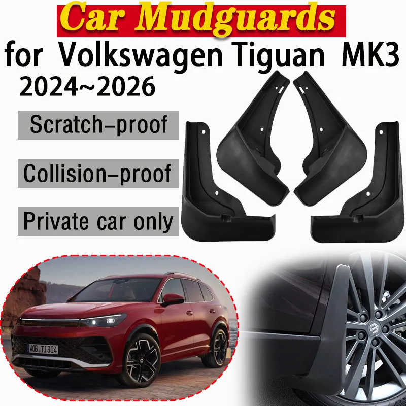 Car Wheel Fender For Volkswagen VW Tiguan MK3 2024~2026 R Line Mud Flaps Guards Anti-splash Front Rear Mudguards Car Accessories
Car Wheel Fender For Volkswagen VW Tiguan MK3 2024~2026 R Line Mud Flaps Guards Anti-splash Front Rear Mudguards Car Accessories