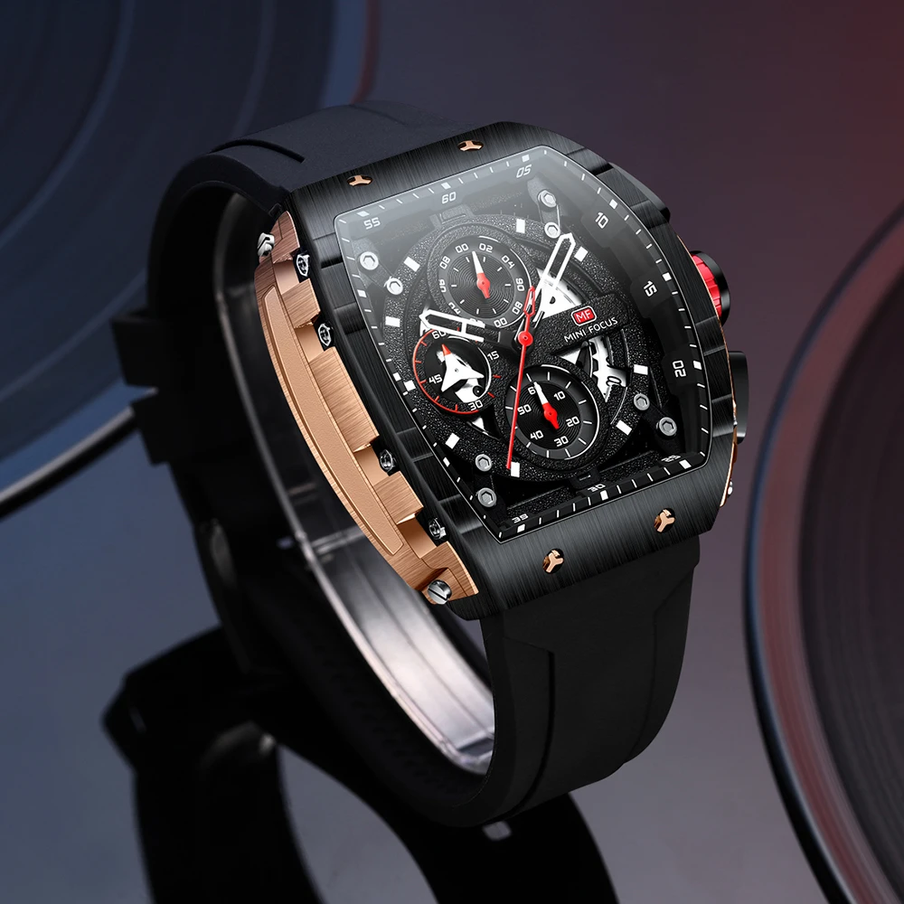 MINI FOCUS Sports Quartz Watch for Men Multifunctional Chronograph Waterproof Watches Silicone Strap Calendar Design Wristwatch
MINI FOCUS Sports Quartz Watch for Men Multifunctional Chronograph Waterproof Watches Silicone Strap Calendar Design Wristwatch