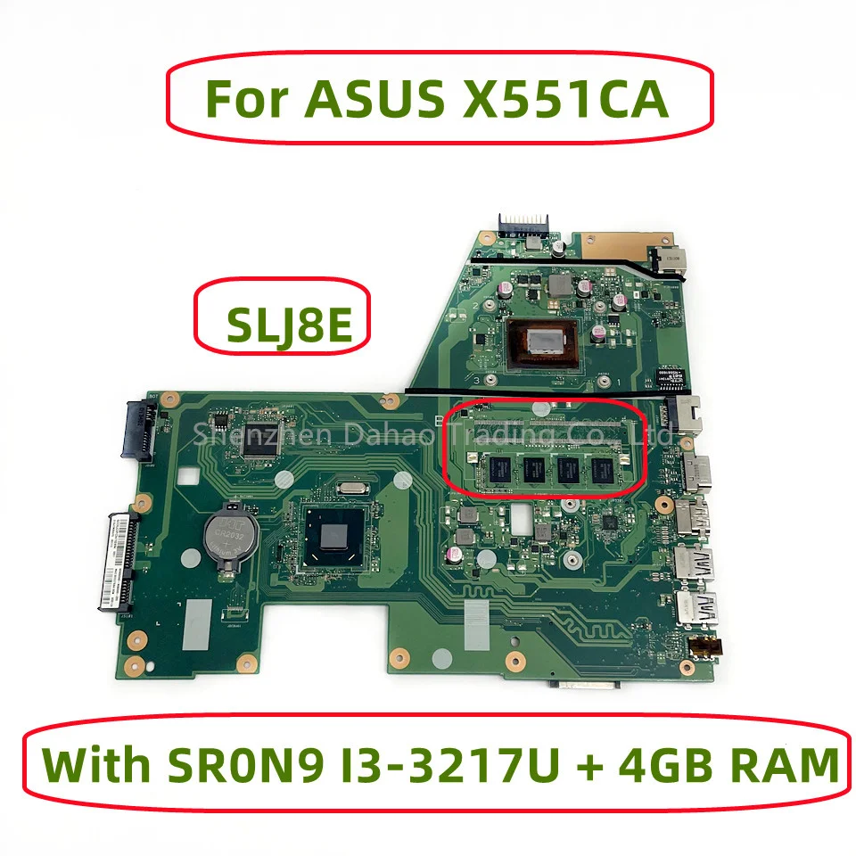 Материнская плата для ноутбука ASUS X551CA X551CAP F551CA X551C R512C R512CA С Core I3-3217U 4GB-RAM HM76
Материнская плата для ноутбука ASUS X551CA X551CAP F551CA X551C R512C R512CA С Core I3-3217U 4GB-RAM HM76