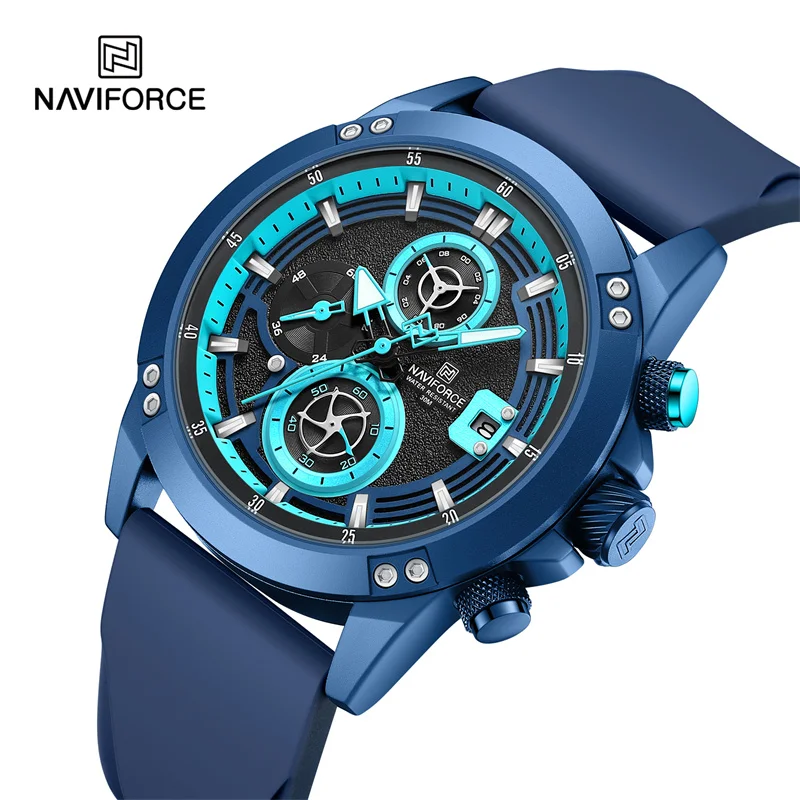 NAVIFORCE новые мужские модные кварцевые часы Спортивные Повседневные силиконовые наручные часы Водонепроницаемые многофункциональные часы Relogio Masculino
NAVIFORCE новые мужские модные кварцевые часы Спортивные Повседневные силиконовые наручные часы Водонепроницаемые многофункциональные часы Relogio Masculino