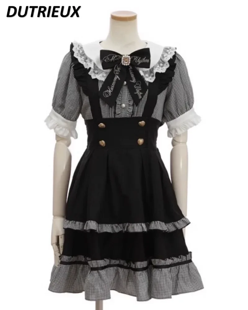 Japanese Maid Subculture Cosplay Short-sleeved Slim-fit Dress Mine Mass- produced Splicing Cute Girls High Waist Maxi Dresses
Japanese Maid Subculture Cosplay Short-sleeved Slim-fit Dress Mine Mass- produced Splicing Cute Girls High Waist Maxi Dresses