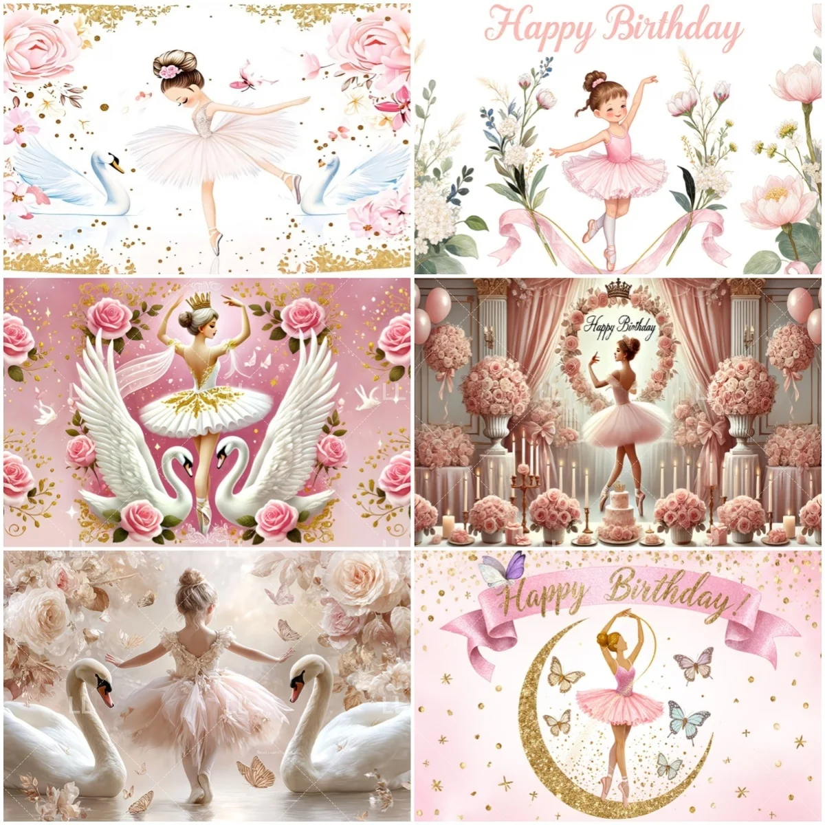 Pink Ballet Princess Girl Birthday Party Supplies Backdrop Elegant Noble Swan Butterfly Photography Background Baby Shower Decor
Pink Ballet Princess Girl Birthday Party Supplies Backdrop Elegant Noble Swan Butterfly Photography Background Baby Shower Decor