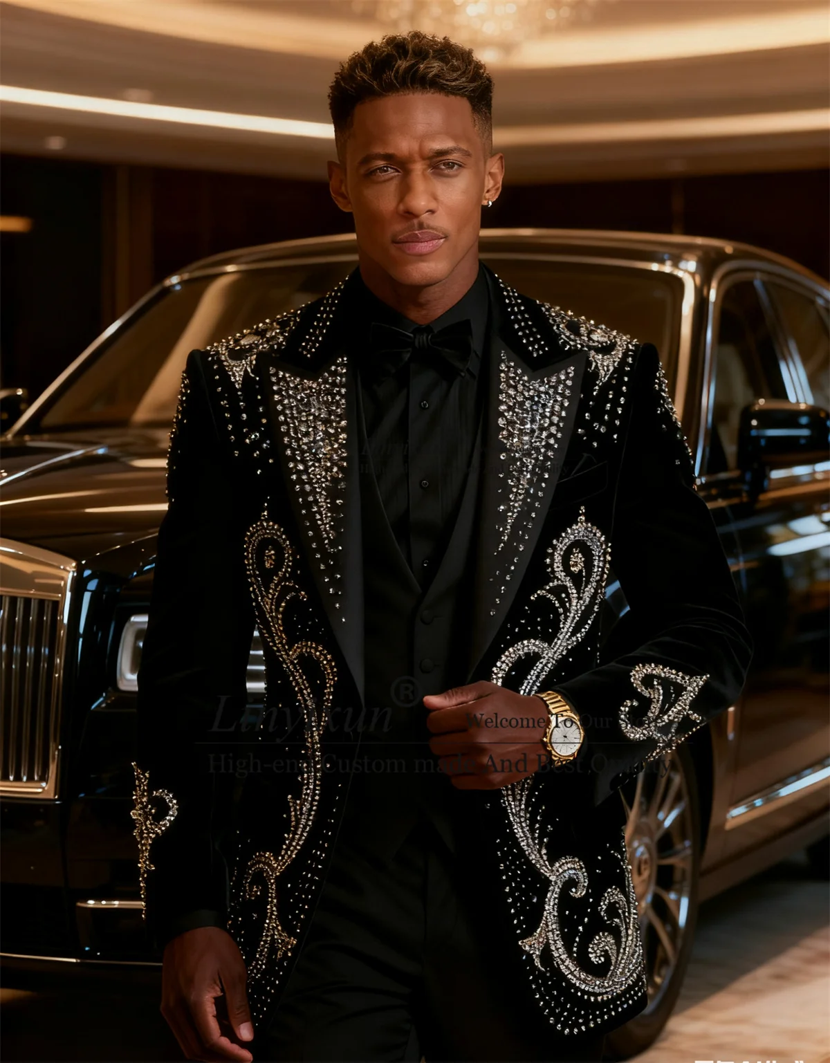 Красивый приталенный мужской костюм с блестками и бриллиантами, расшитый бисером, смокинги для свадебной вечеринки, индивидуальные комплекты из 3 предметов, мужские пиджаки для жениха, ropa hombre
Красивый приталенный мужской костюм с блестками и бриллиантами, расшитый бисером, смокинги для свадебной вечеринки, индивидуальные комплекты из 3 предметов, мужские пиджаки для жениха, ropa hombre