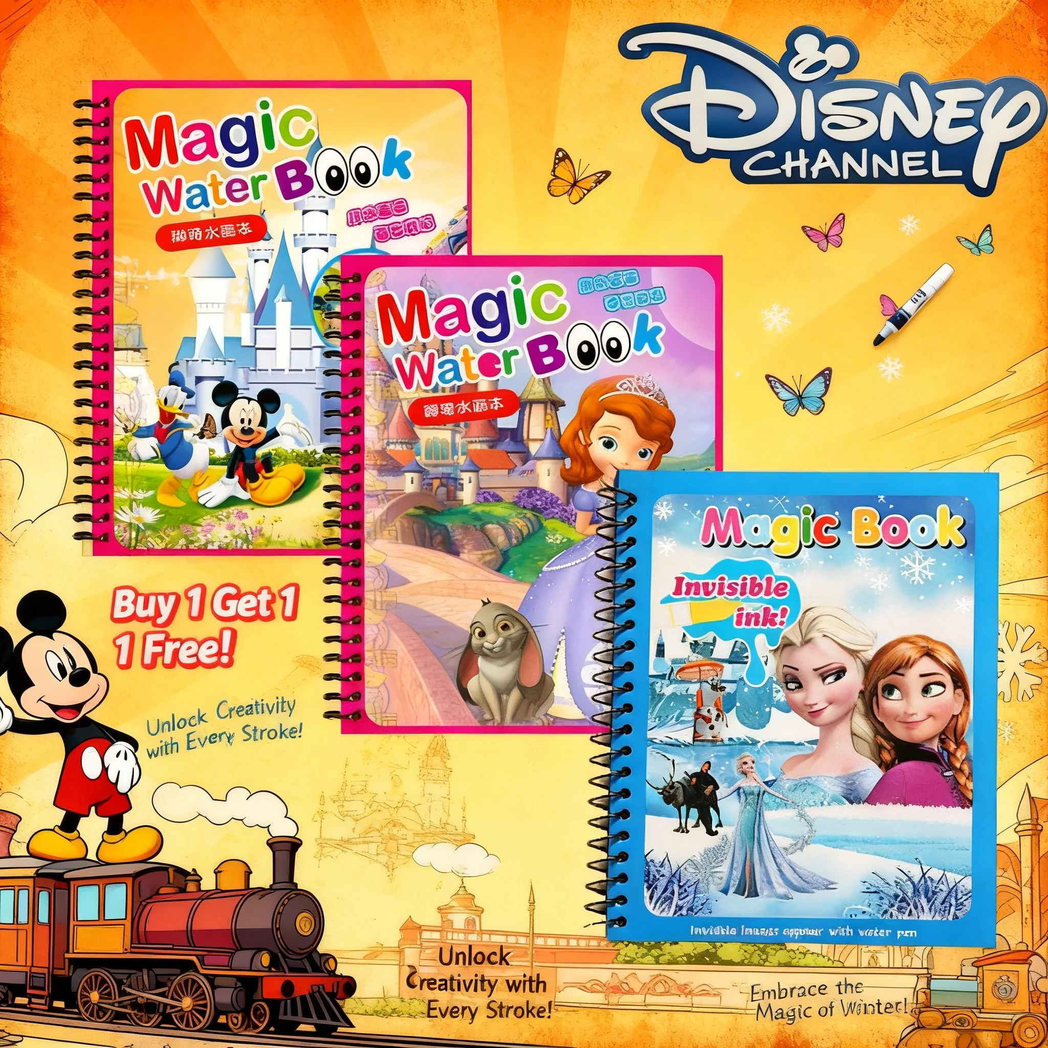 Disney Frozen Elsa Princess Minnie Mouse Cartoon Water Painting Drawing Toys Set Graffiti Watercolour Magic Book for Girls
Disney Frozen Elsa Princess Minnie Mouse Cartoon Water Painting Drawing Toys Set Graffiti Watercolour Magic Book for Girls