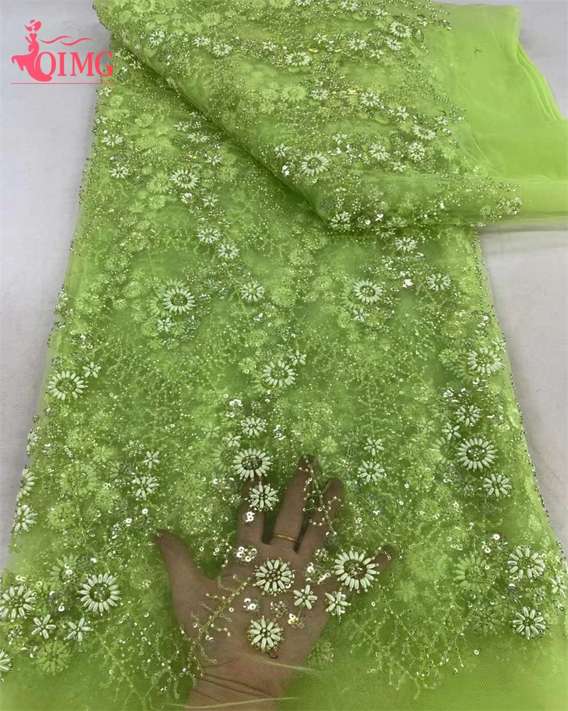 Green African Heavy Beaded Net Lace Fabric 2024 High Quality Nigerian Shiny Sequins French Tulle Mesh Fabric For Wedding Party
Green African Heavy Beaded Net Lace Fabric 2024 High Quality Nigerian Shiny Sequins French Tulle Mesh Fabric For Wedding Party