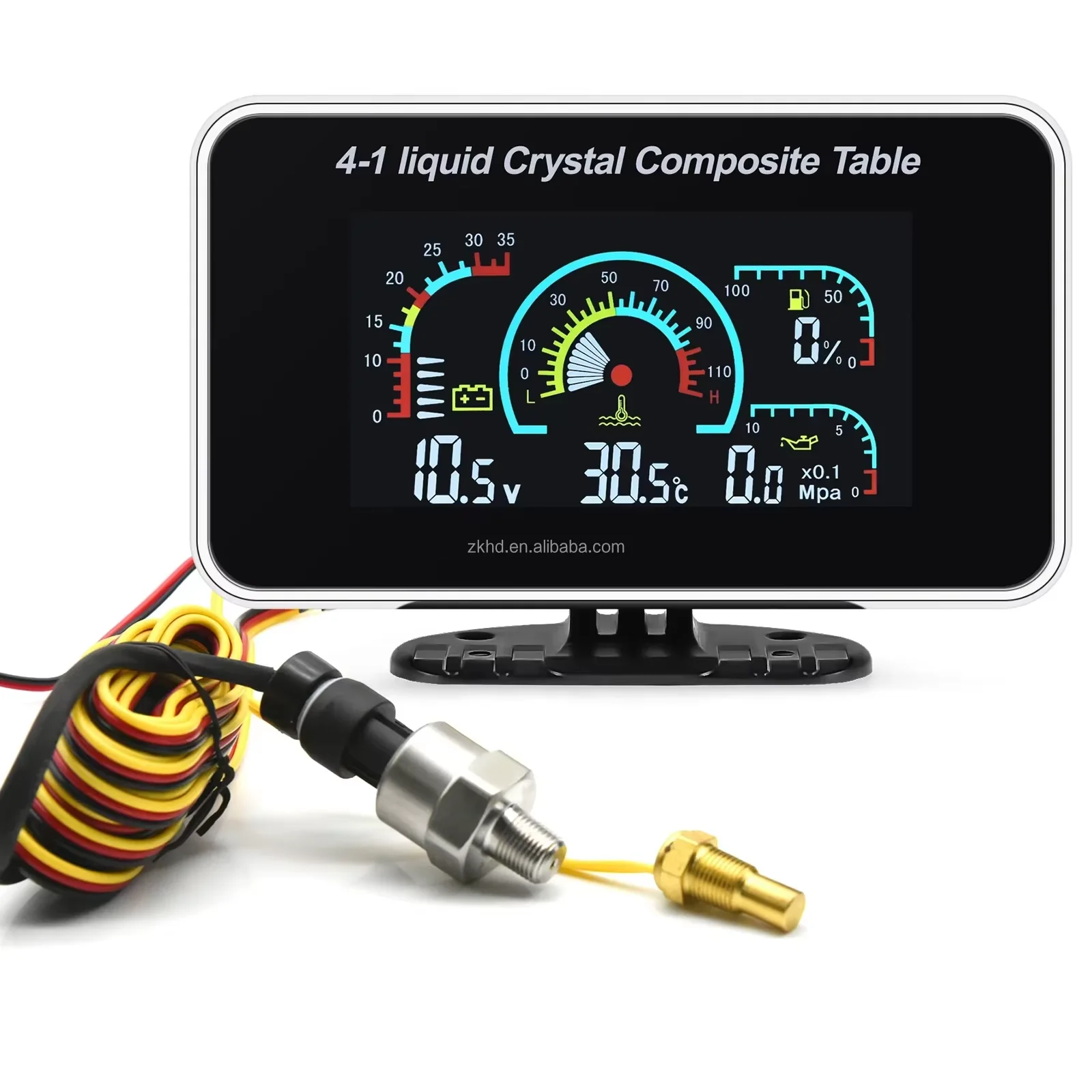 Universal 4 in 1 Multi-Function Digital Gauge Oil Pressure Gauge Voltmeter Water Temp Meter with 1/8 NPT Sensors
Universal 4 in 1 Multi-Function Digital Gauge Oil Pressure Gauge Voltmeter Water Temp Meter with 1/8 NPT Sensors
