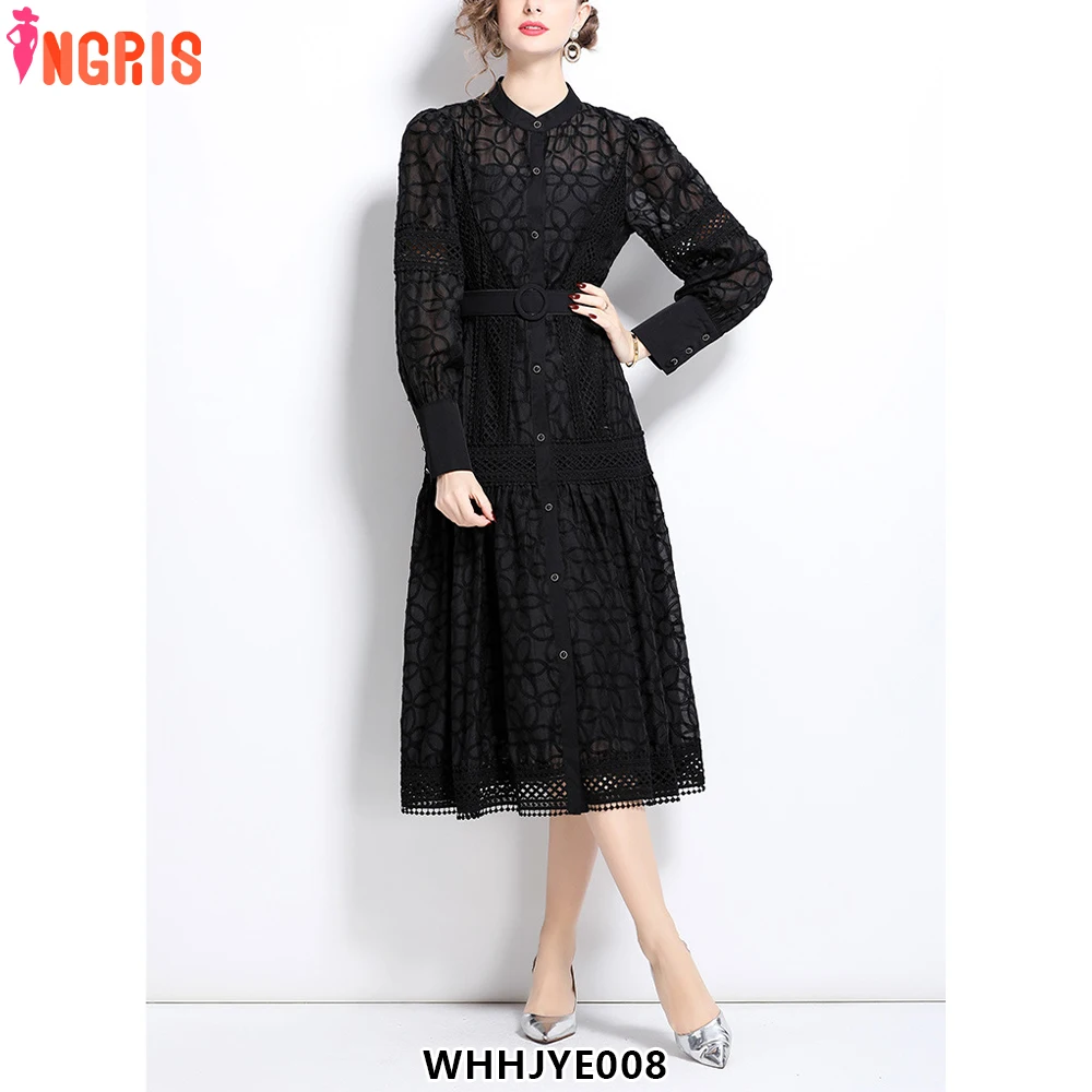 New Embroidered Slim Mid-length Lantern Sleeve Sexy Ladies Fashion Dress Black Evening Elegant Long Party Dresses-WHHJYE008
New Embroidered Slim Mid-length Lantern Sleeve Sexy Ladies Fashion Dress Black Evening Elegant Long Party Dresses-WHHJYE008