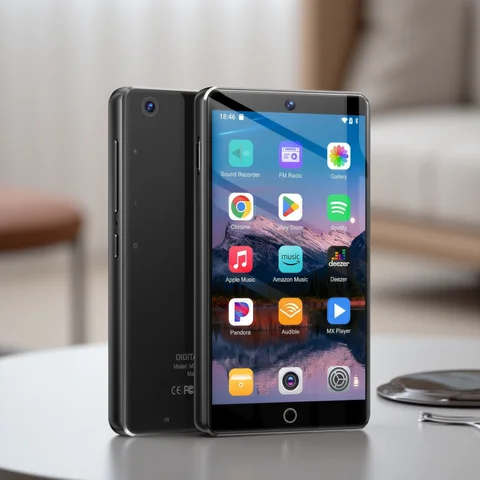 80GB (16+64GB) MP3 player with Bluetooth 5.0 and WiFi, Spotify, Android 13 OS, camera and speakers