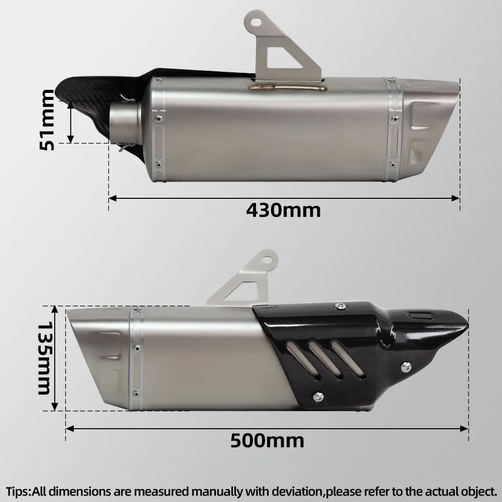 Motorcycle Exhaust Muffler 51MM Racing Exhausts Kit Tail Tube For GSX250R GSX-S1000 CB190 MSX125 ZX25R CB150R Duke390 390duke R3
Motorcycle Exhaust Muffler 51MM Racing Exhausts Kit Tail Tube For GSX250R GSX-S1000 CB190 MSX125 ZX25R CB150R Duke390 390duke R3