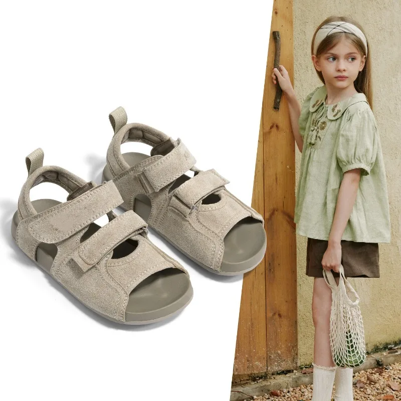 Kids Suede Velcro Sandals Summer Open Toe Soft Sole Casual Shoes, Multi-color Non-slip Outdoor Footwear for Toddler Boys Girls
Kids Suede Velcro Sandals Summer Open Toe Soft Sole Casual Shoes, Multi-color Non-slip Outdoor Footwear for Toddler Boys Girls