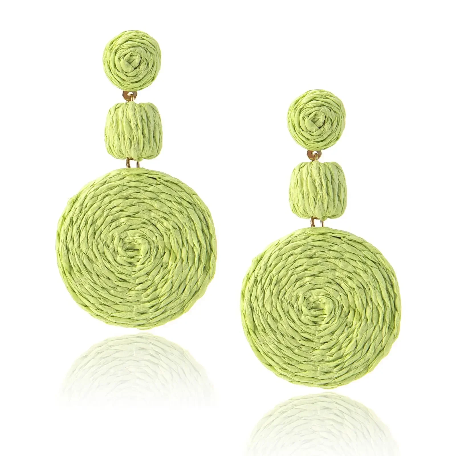 Round Ball Dangle Raffia Earrings Jewelry for Women, Boho Handmade Summer Tropical Straw Summer Bohemian Beach Accessories
Round Ball Dangle Raffia Earrings Jewelry for Women, Boho Handmade Summer Tropical Straw Summer Bohemian Beach Accessories