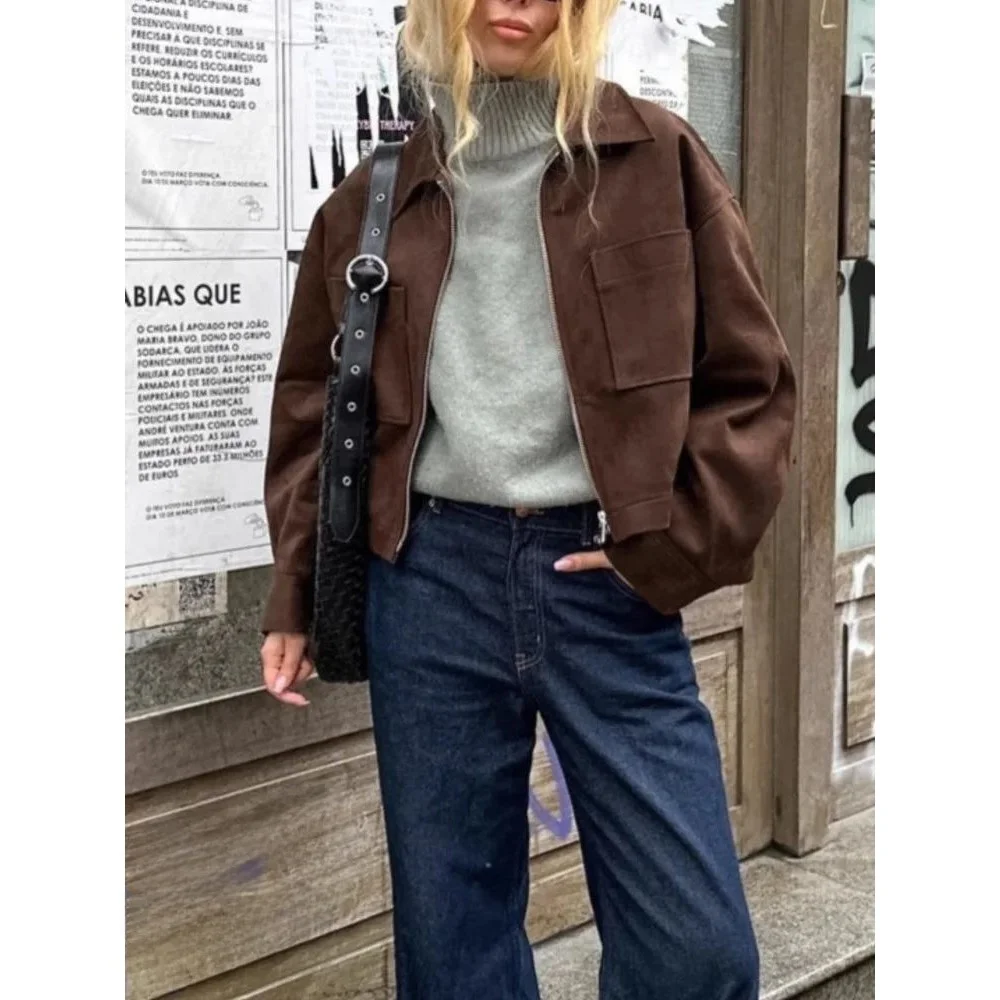 Rero Suede ort Jaet Women Autumn 2025 New Faion Loose Casual Cleanfit Polypropylene A-Line Sve Fem Garment
Rero Suede ort Jaet Women Autumn 2025 New Faion Loose Casual Cleanfit Polypropylene A-Line Sve Fem Garment