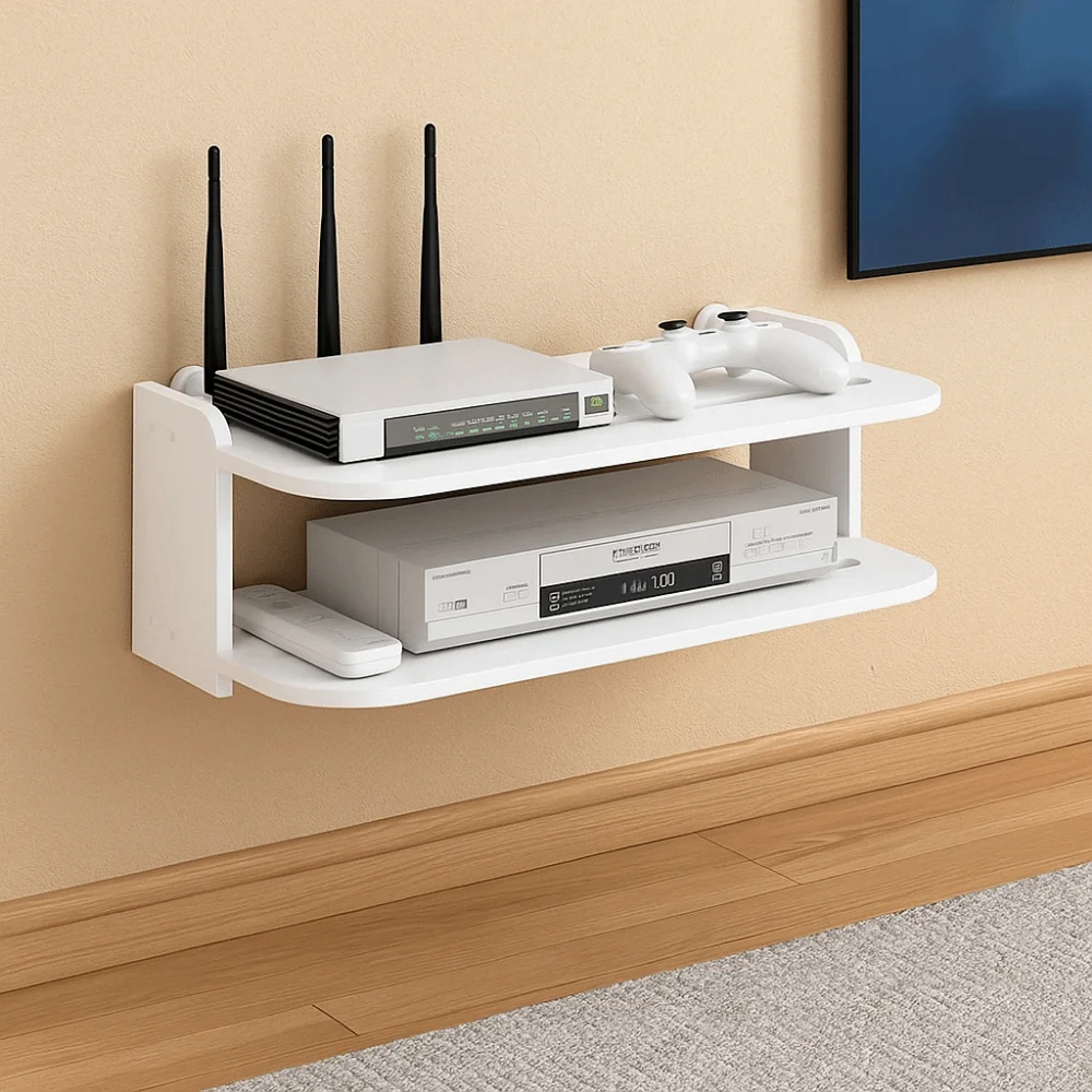 Пластиковая настенная полка для маршрутизатора, 2/3 слоя, экономия места, 2-слойная настенная полка, прочная несущая стойка для размещения маршрутизатора, спальня 
Пластиковая настенная полка для маршрутизатора, 2/3 слоя, экономия места, 2-слойная настенная полка, прочная несущая стойка для размещения маршрутизатора, спальня