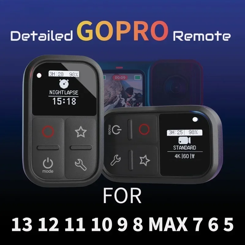 For GoPro13 OLED SCREEN Remote Control for GoPro13 12 11 10 9 8 Max 7B 6 5 with Stick Mount and Wrist Waterproof gopro 13 Remote
For GoPro13 OLED SCREEN Remote Control for GoPro13 12 11 10 9 8 Max 7B 6 5 with Stick Mount and Wrist Waterproof gopro 13 Remote