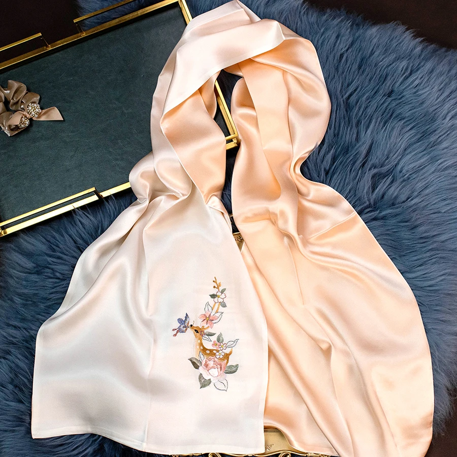 Silk Scarf Women's Birthday Gift Suzhou Silk Shawl Embroidered Scarf Multifunctional Long Rectangle Shape Floral Pat...
Silk Scarf Women's Birthday Gift Suzhou Silk Shawl Embroidered Scarf Multifunctional Long Rectangle Shape Floral Pat...