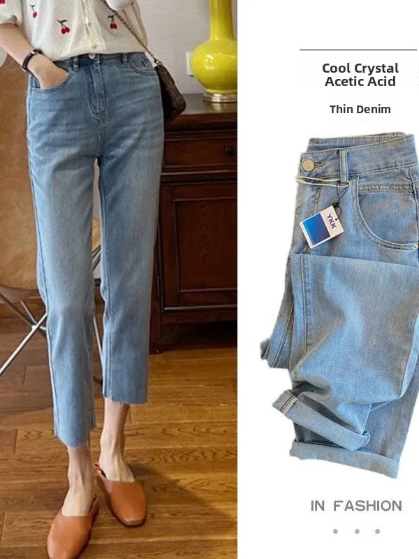 High Waist Wide Leg Jeans Women's Summer New Thin Hanging Sense Slimming Nine Point Straight Leg Pants Commute Style Casual S...
High Waist Wide Leg Jeans Women's Summer New Thin Hanging Sense Slimming Nine Point Straight Leg Pants Commute Style Casual S...