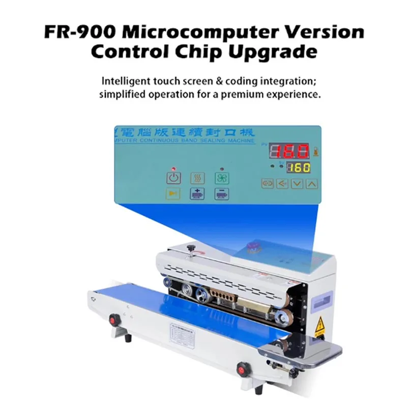 Food Bag Continuous Sealing Machine Automatic Aluminum Foil Plastic Film Packaging Bag Sealer Commercial PE Film Printing Sealer
Food Bag Continuous Sealing Machine Automatic Aluminum Foil Plastic Film Packaging Bag Sealer Commercial PE Film Printing Sealer