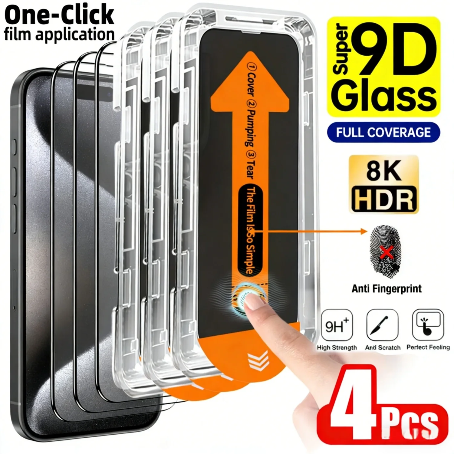 4 Pack Screen Protector for iPhone 8K Ultra Clear Tempered Glass iPhone 17 Pro Max 16 15 14 13 12 Series,Easy Installation Tool
4 Pack Screen Protector for iPhone 8K Ultra Clear Tempered Glass iPhone 17 Pro Max 16 15 14 13 12 Series,Easy Installation Tool