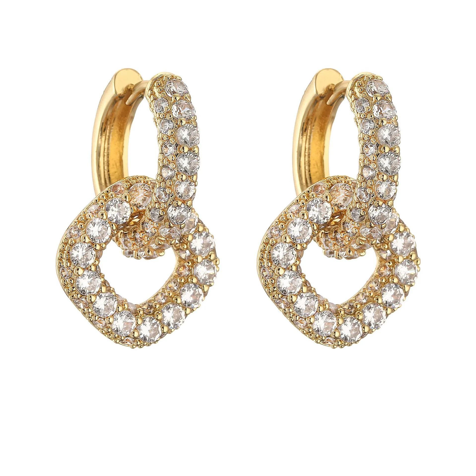 New Women's Earrings Plated with 18k Gold Round Square Colored Crystal Zircon Earclips Popular Fashion Jewelry Couple Gift
New Women's Earrings Plated with 18k Gold Round Square Colored Crystal Zircon Earclips Popular Fashion Jewelry Couple Gift