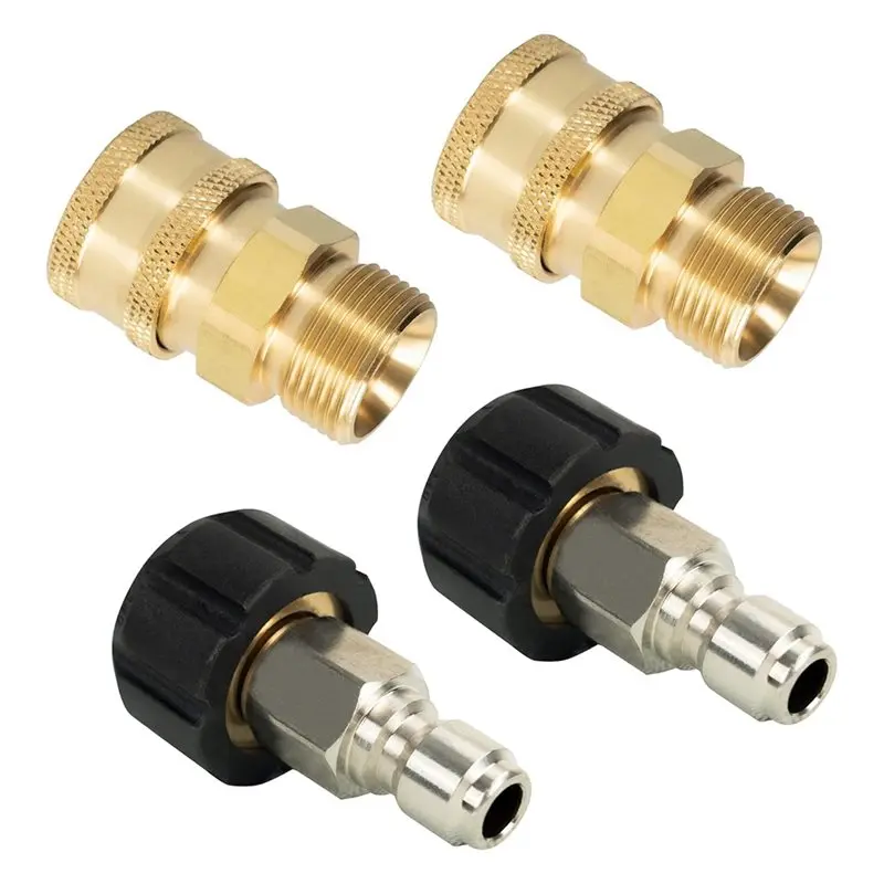 FYBL-Pressure Washer Quick Connect Kit, Metric M22 14Mm To 3/8" Quick Disconnect Kit- 5000 PSI Capacity
FYBL-Pressure Washer Quick Connect Kit, Metric M22 14Mm To 3/8" Quick Disconnect Kit- 5000 PSI Capacity