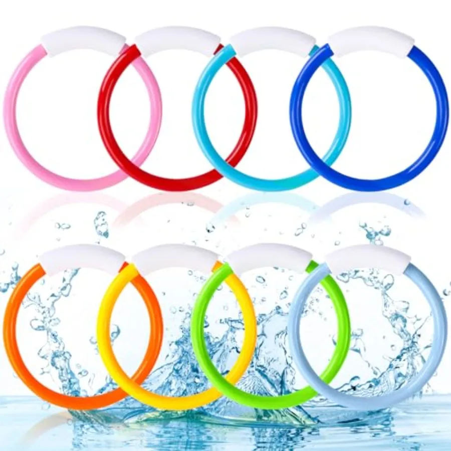 8PCS Pool Swim Toys Colorful Underwater Training Sinking Throwing Dive for Summer Pool Swimming Party Favor Games
8PCS Pool Swim Toys Colorful Underwater Training Sinking Throwing Dive for Summer Pool Swimming Party Favor Games