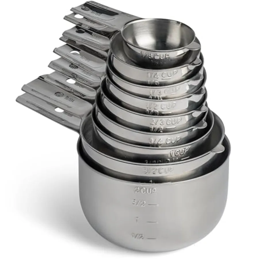 Stainless Steel Measuring Cups - - Stackable with Spout - Includes 2 Cup and 1.5 Cup
Stainless Steel Measuring Cups - - Stackable with Spout - Includes 2 Cup and 1.5 Cup