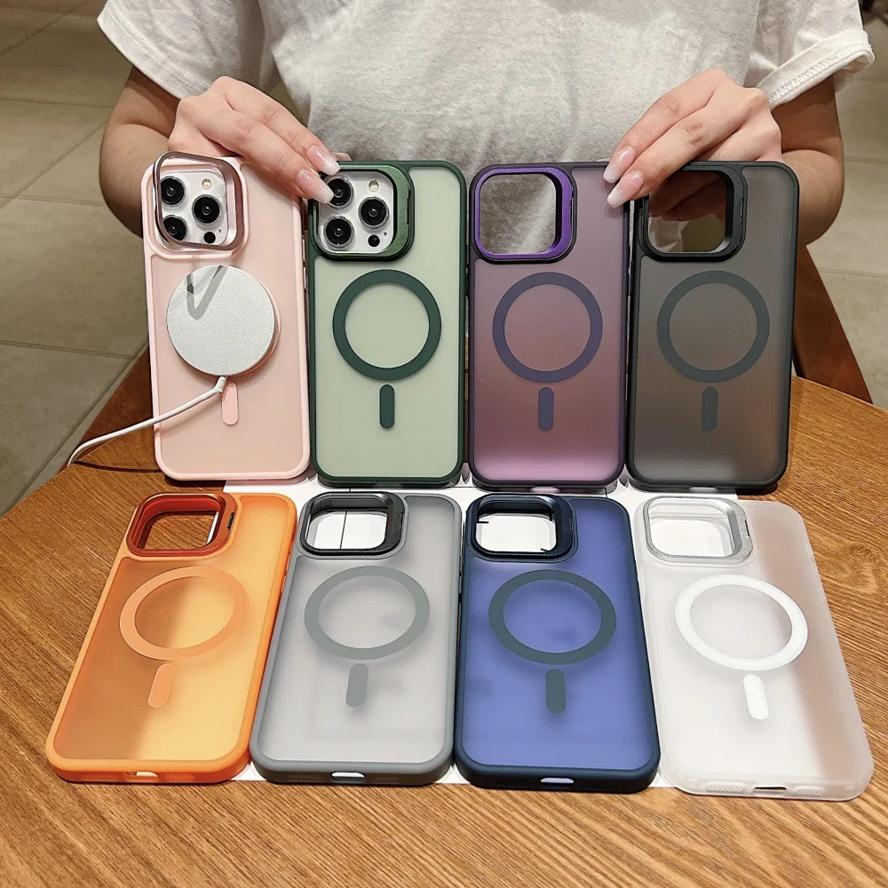 Magnetic Frosted Phone Case with Metal Camera Bracket, Compatible with iPhone 16/15/14/13, Anti-Slip Matte Skin Feel
Magnetic Frosted Phone Case with Metal Camera Bracket, Compatible with iPhone 16/15/14/13, Anti-Slip Matte Skin Feel