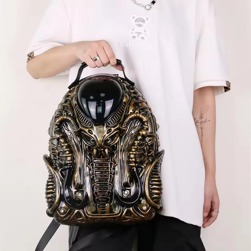 Unique Special-Shaped Motorcycle Backpack, Women Punk Alien Iron Warrior Street Punk Personality Creative Tide Cool Backpack
Unique Special-Shaped Motorcycle Backpack, Women Punk Alien Iron Warrior Street Punk Personality Creative Tide Cool Backpack