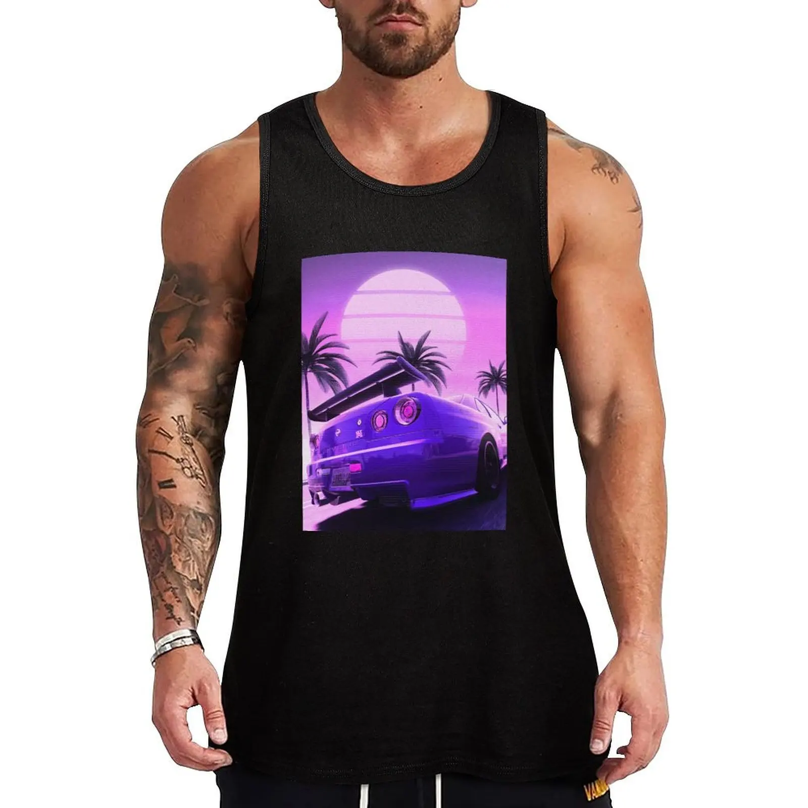 R34 Synthwave Tank Top sleeveless vests plain t-shirt Men's singlets Muscle fit
R34 Synthwave Tank Top sleeveless vests plain t-shirt Men's singlets Muscle fit