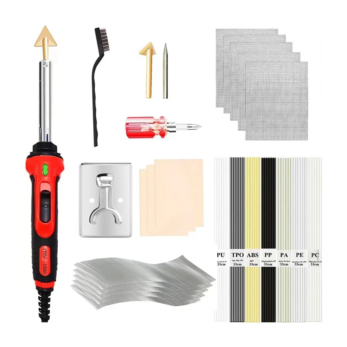 A96Q-100W Plastic Welding Kit Electric Soldering Iron Household Welding Tools Automobile Bumper Maintenance Tools EU Plug
A96Q-100W Plastic Welding Kit Electric Soldering Iron Household Welding Tools Automobile Bumper Maintenance Tools EU Plug