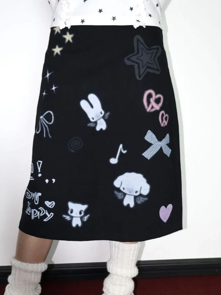Y2k Aesthetics Sweet Skirts Cartoon Print Graffiti Harajuku Punk Slim Skirt Preppy Style All Match Japanese Cute Women Clothing
Y2k Aesthetics Sweet Skirts Cartoon Print Graffiti Harajuku Punk Slim Skirt Preppy Style All Match Japanese Cute Women Clothing