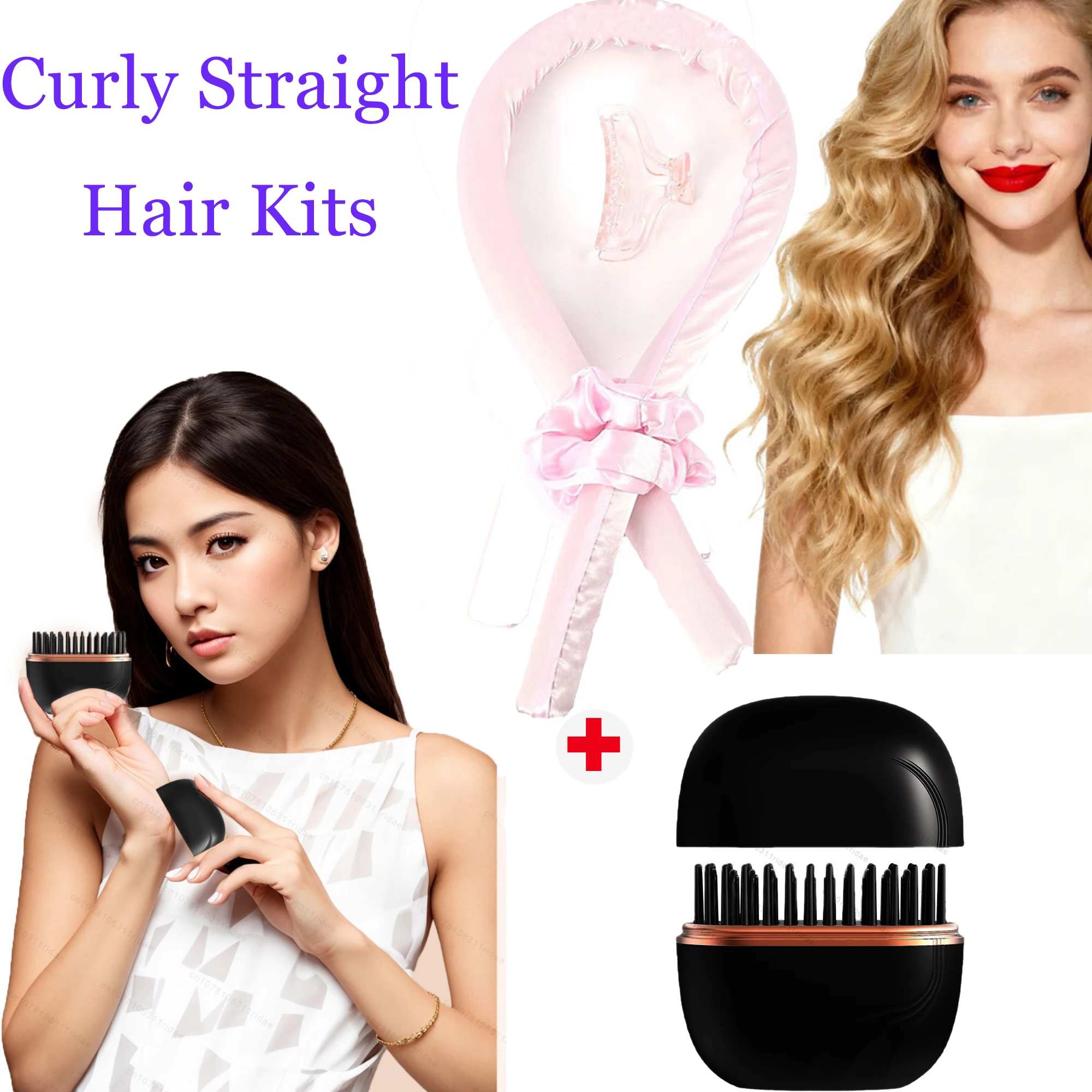 Electric Heating Hair Straightener Brush Kits with Heatless Curling Rod Headband Travel Hairdressing Tool Curly HStraight Hair
Electric Heating Hair Straightener Brush Kits with Heatless Curling Rod Headband Travel Hairdressing Tool Curly HStraight Hair
