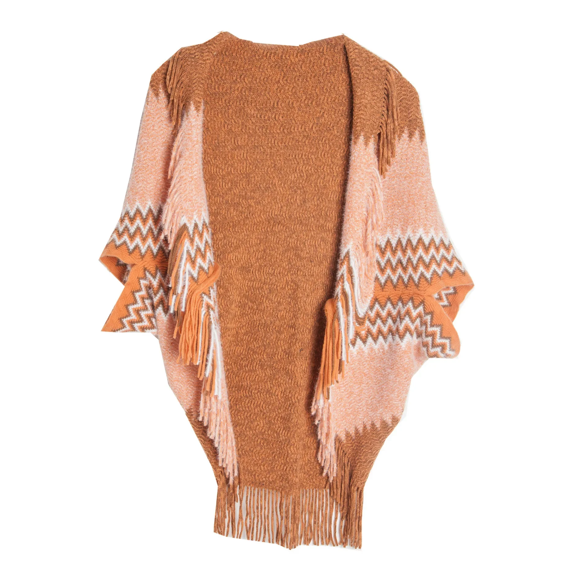 New Cuffs Spring Autumn Women Knitting Tassel Shawl Keep Warm Fashionable Street Poncho Lady Capes Orange Cloaks
New Cuffs Spring Autumn Women Knitting Tassel Shawl Keep Warm Fashionable Street Poncho Lady Capes Orange Cloaks