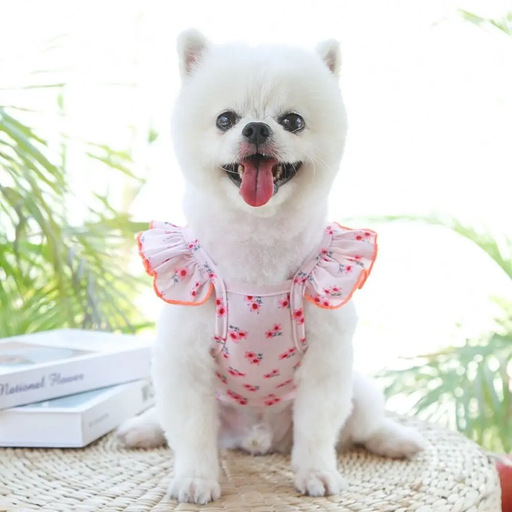 Comfortable Floral Pet Clothes Cute Flying Sleeve Cat Princess Skirt Breathable Fashion Dog Summer Vest Autumn
Comfortable Floral Pet Clothes Cute Flying Sleeve Cat Princess Skirt Breathable Fashion Dog Summer Vest Autumn