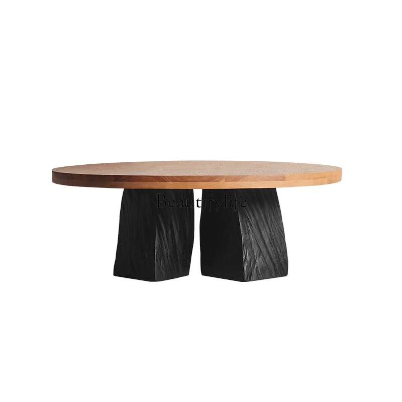 Nordic creative coffee table all solid wood art villa living room high-end designer coffee table
Nordic creative coffee table all solid wood art villa living room high-end designer coffee table
