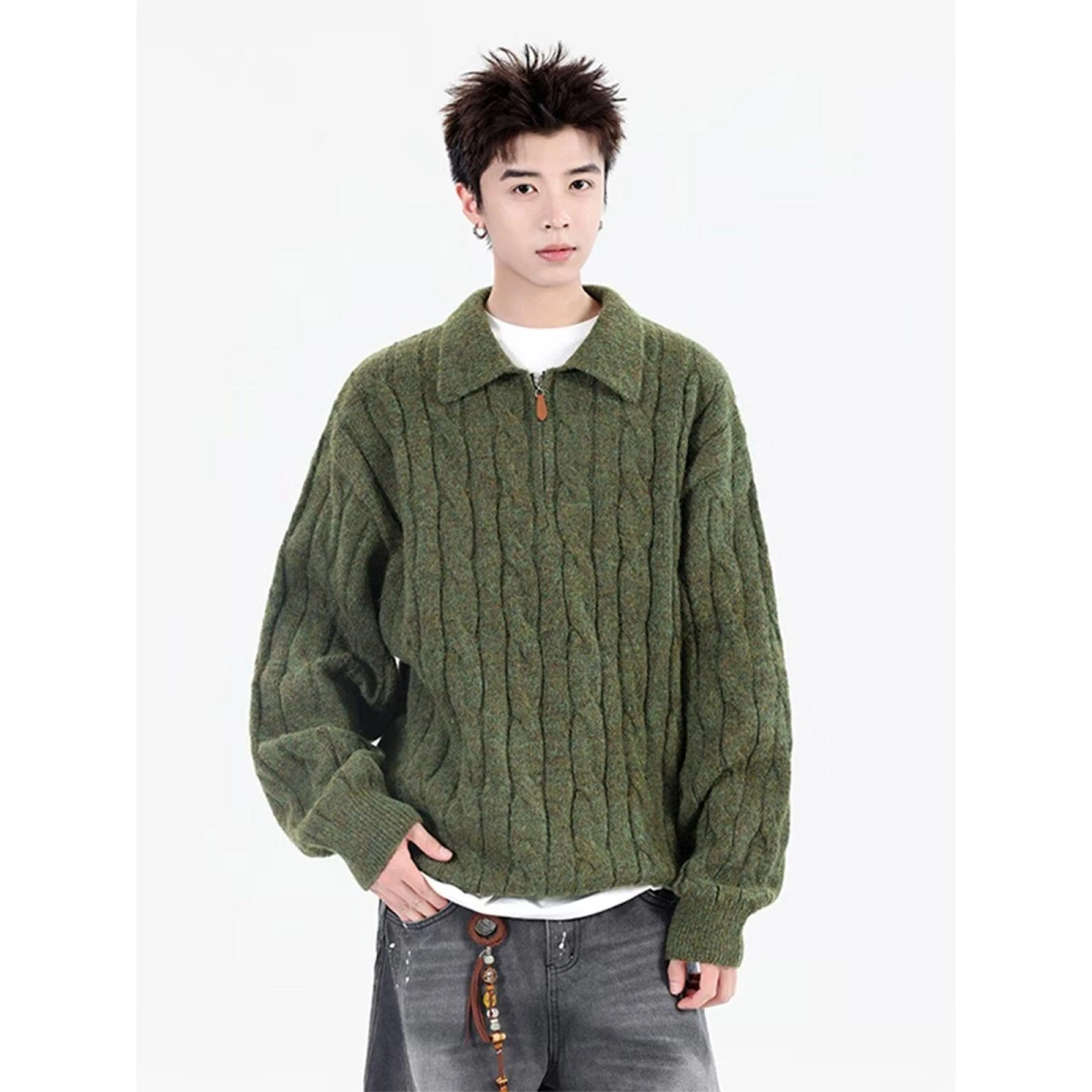 Men's Slim Fit Long Sve Knitted Sweater Stripe Twist Rope Ne Design Casual Comfortable Breathable Faionable Winter Top
Men's Slim Fit Long Sve Knitted Sweater Stripe Twist Rope Ne Design Casual Comfortable Breathable Faionable Winter Top