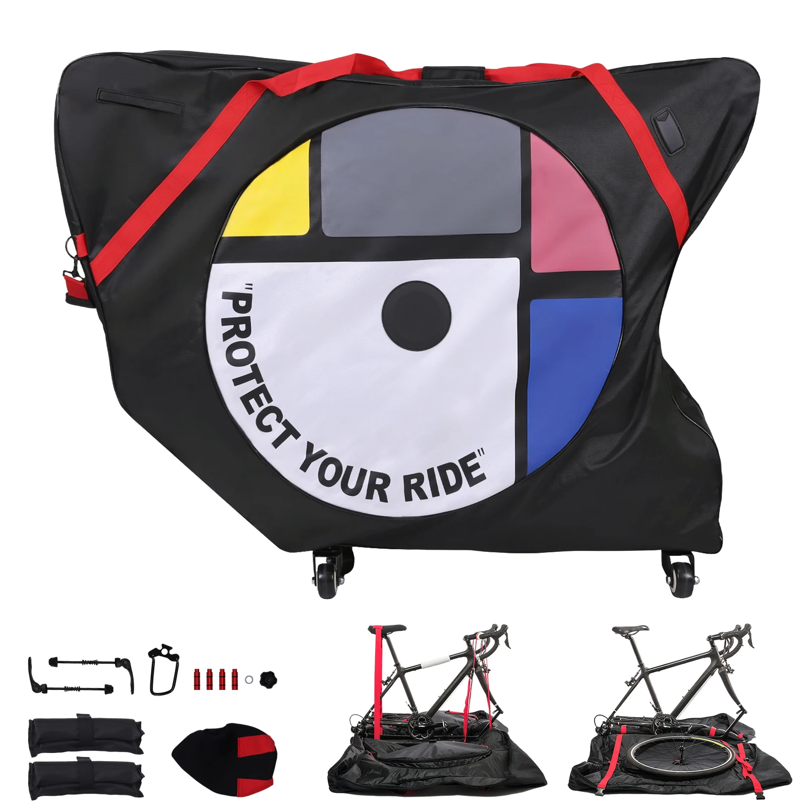 1680D Oxford Cloth Transport Bicycle Storage Carry Bag Bicycle Carry Travel Bag for Mountain Bike Road Bike E-bike
1680D Oxford Cloth Transport Bicycle Storage Carry Bag Bicycle Carry Travel Bag for Mountain Bike Road Bike E-bike