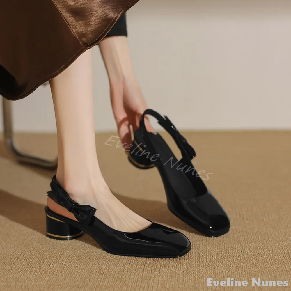 Butterfly Knot Back Strap High Heels Women Shallow Square Toe Chunky Heel Simple Red Pumps 2025 Spring New Leather Sandals
Butterfly Knot Back Strap High Heels Women Shallow Square Toe Chunky Heel Simple Red Pumps 2025 Spring New Leather Sandals