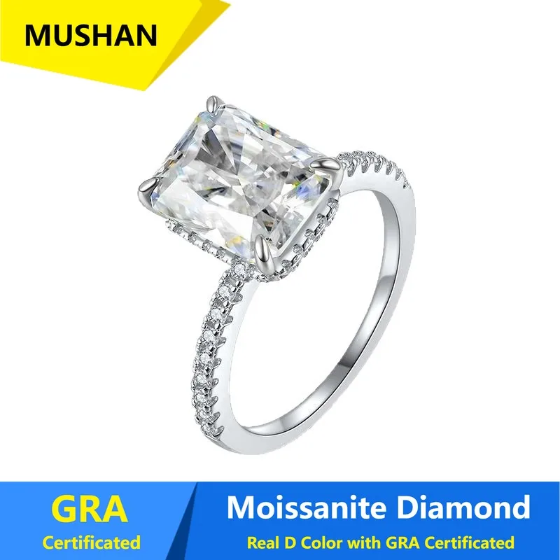 MUSHAN Luxury Jewelry 925 Sterling Silver Ring Band Women GRA Certificated Moissanite Diamond Emerald D Color Rings Fine Jewelry
MUSHAN Luxury Jewelry 925 Sterling Silver Ring Band Women GRA Certificated Moissanite Diamond Emerald D Color Rings Fine Jewelry