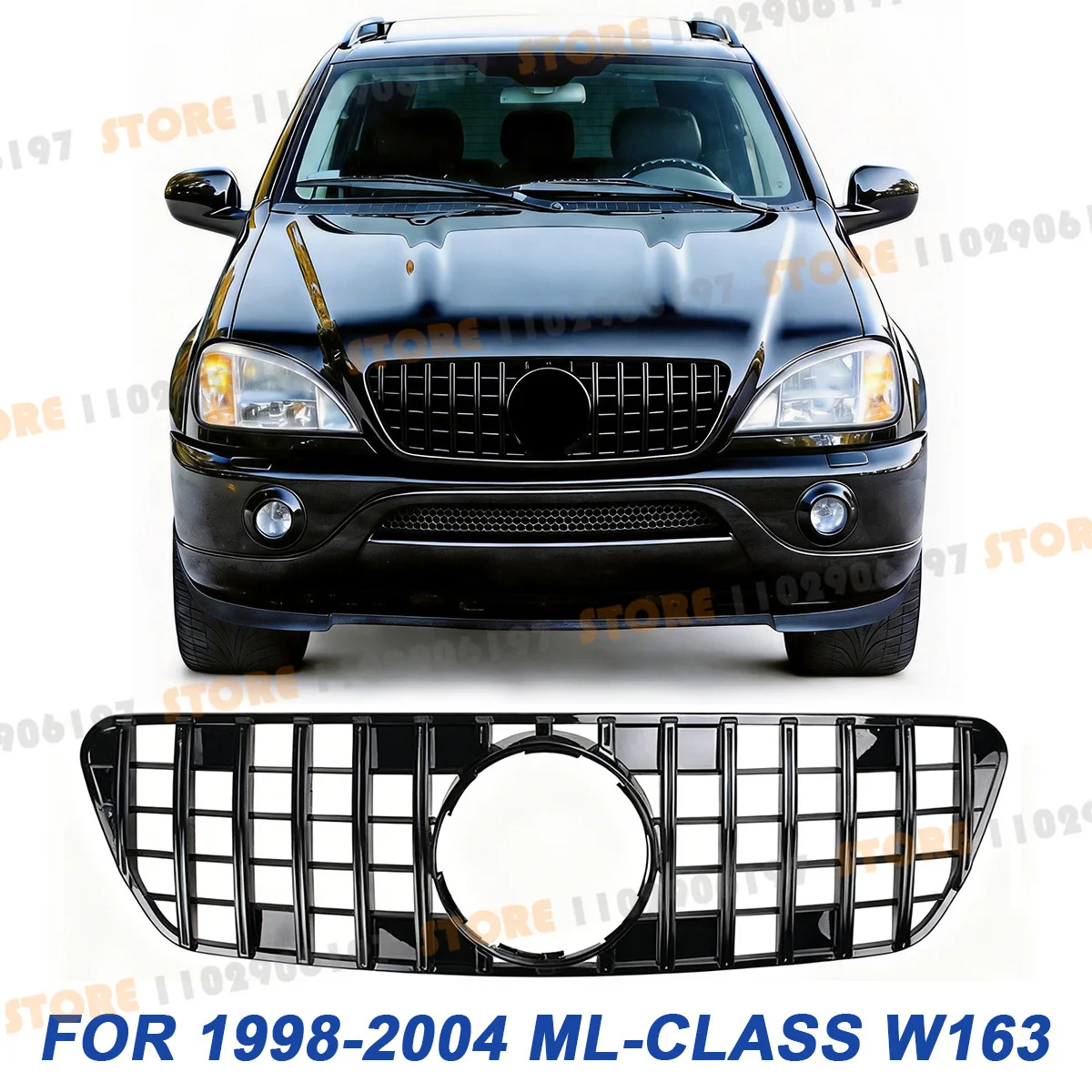 for W163 1998-2004 ML Class Mercedes Benz ML230 ML270 ML320 ML400 ML430 GT Front Bumper Mesh Grille Radiator Grid Racing Grill
for W163 1998-2004 ML Class Mercedes Benz ML230 ML270 ML320 ML400 ML430 GT Front Bumper Mesh Grille Radiator Grid Racing Grill
