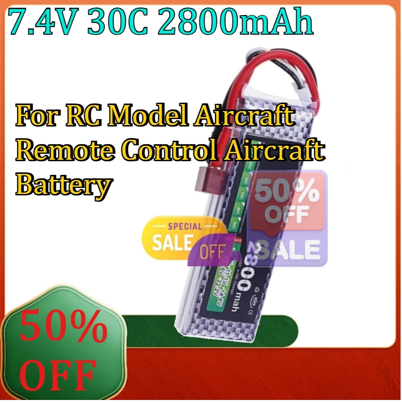 New for RC Model Aircraft Remote Control Aircraft Battery 7.4V 2800MAH 30C Polymer Lithium Battery
New for RC Model Aircraft Remote Control Aircraft Battery 7.4V 2800MAH 30C Polymer Lithium Battery