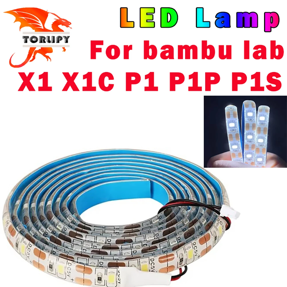 Light For Bambu lab LED light p1p p1s X1C LED Lights Strip LED Light Kit 5V 150cm IP44 Lighting Lamp Super bright For Bamboo Lab
Light For Bambu lab LED light p1p p1s X1C LED Lights Strip LED Light Kit 5V 150cm IP44 Lighting Lamp Super bright For Bamboo Lab