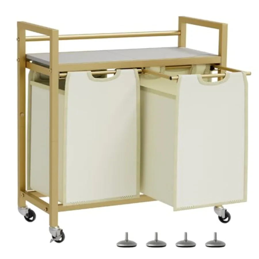 Laundry Hamper, Laundry Basket, Laundry Sorter with 3 Removable Bags, Clothes Basket with 3 Compartments, Wheels, Shelf for Lau
Laundry Hamper, Laundry Basket, Laundry Sorter with 3 Removable Bags, Clothes Basket with 3 Compartments, Wheels, Shelf for Lau