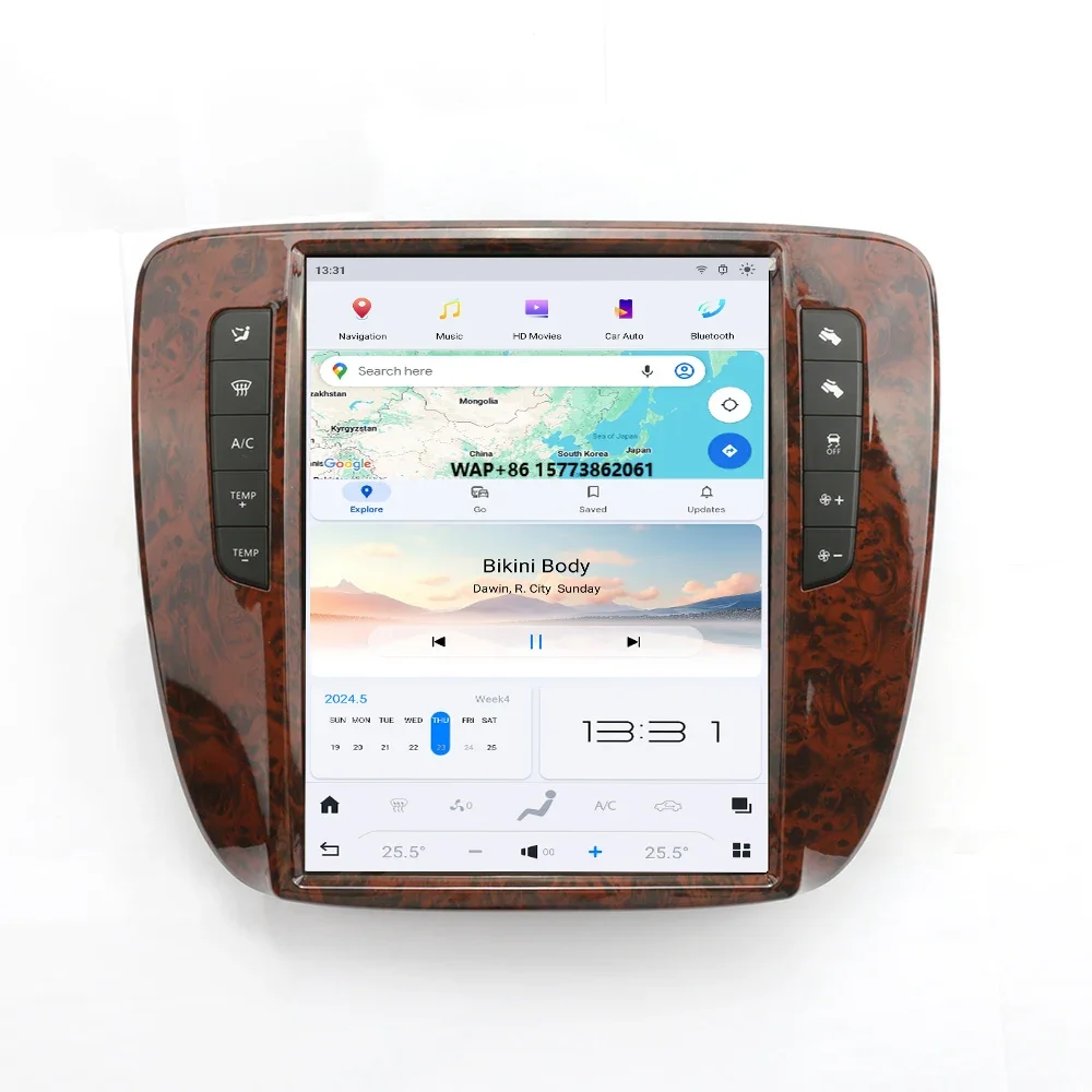 12.1-дюймовая Android 13 GPS-навигация для автомобиля, автомагнитола T-стиль для Chevrolet Suburban, Tahoe, GMC Yukon 2007-2013
12.1-дюймовая Android 13 GPS-навигация для автомобиля, автомагнитола T-стиль для Chevrolet Suburban, Tahoe, GMC Yukon 2007-2013