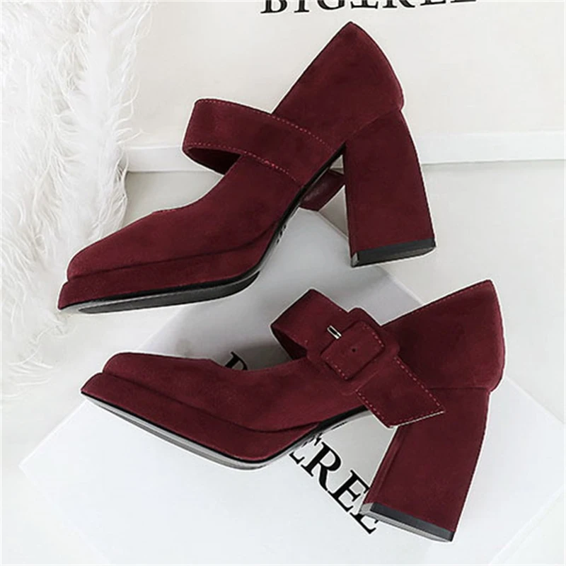 BIGTREE Spring Round Toe Buckle Strap Woman Pumps Fashion Platform Square Heels Elegant Party Shoes Zapatos Mujer
BIGTREE Spring Round Toe Buckle Strap Woman Pumps Fashion Platform Square Heels Elegant Party Shoes Zapatos Mujer