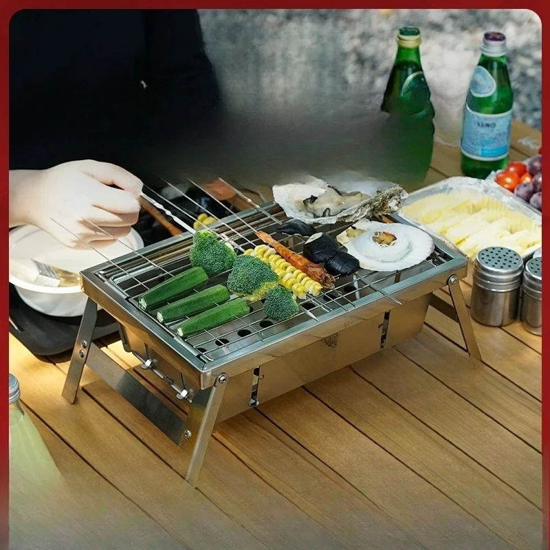 Stainless steel grill enclosed grill making tea desktop household outdoor grill portable folding
Stainless steel grill enclosed grill making tea desktop household outdoor grill portable folding