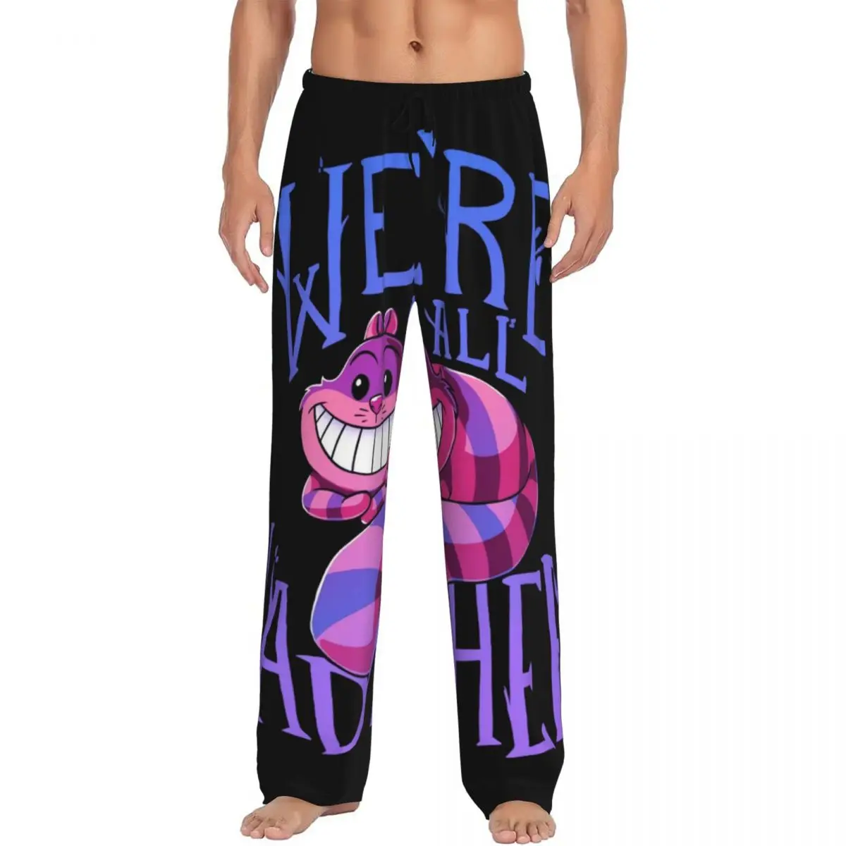 Изготовленные на заказ пижамные штаны «Алиса в стране чудес» с чеширским котом для мужчин, одежда для сна, эластичные штаны для сна с карманами
Изготовленные на заказ пижамные штаны «Алиса в стране чудес» с чеширским котом для мужчин, одежда для сна, эластичные штаны для сна с карманами