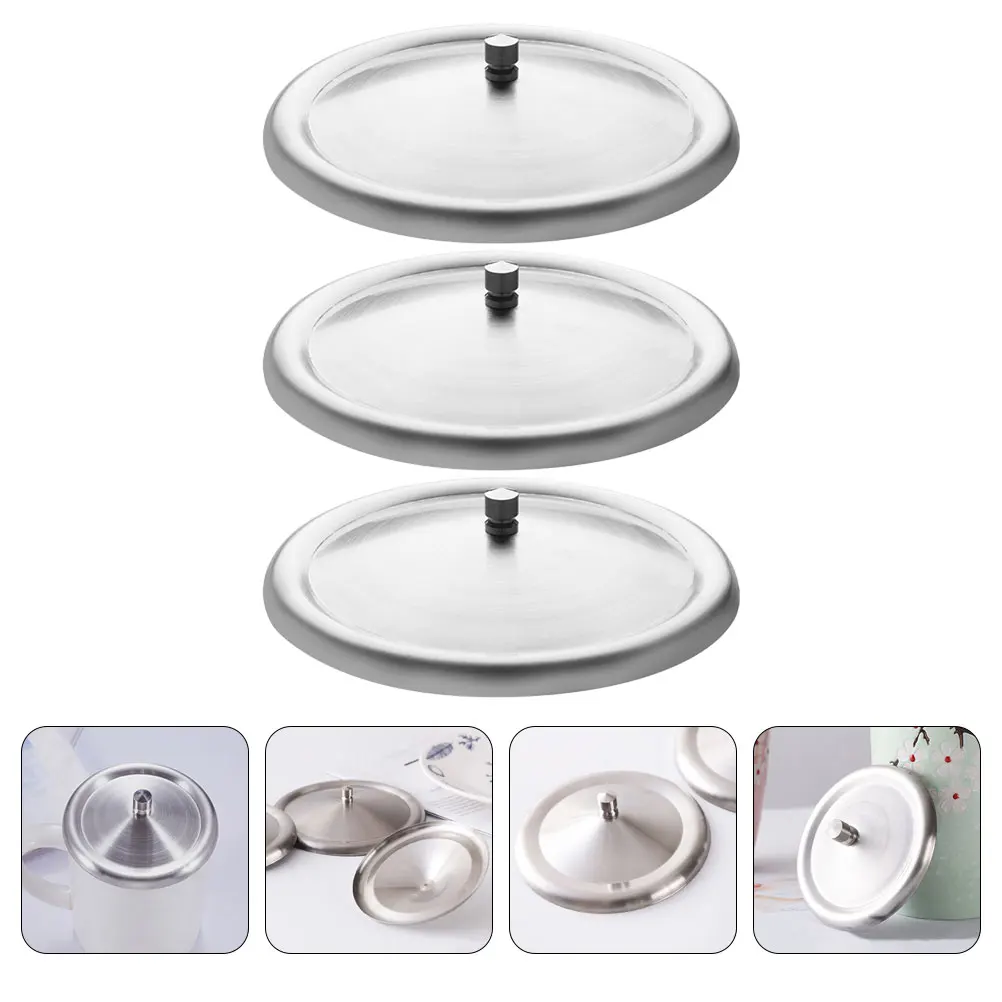 3pcs Stainless Steel Cup Covers Universal Fit Coffee Mugs Tumblers Leak Proof Dust Protection Smooth Edges for Hot 
3pcs Stainless Steel Cup Covers Universal Fit Coffee Mugs Tumblers Leak Proof Dust Protection Smooth Edges for Hot